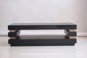 COFFEE TABLE DALI BLACK OAK/ROSE GOLD CENTRO