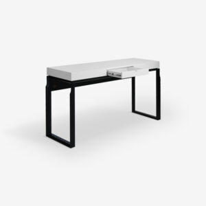 CONSOLE TABLE CODY MATT WHITE / DARK BLACK OAK