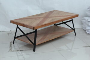 COFFEE TABLE CHEVRON LIGHT BROWN